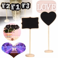 Wedding Wooden Chalkboard Blackboard Stand Holder Table Number for Wedding Event Decoration