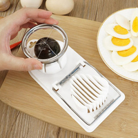 White Egg Slicer Sectione Cutter Mushroom 2 In 1 Kitchen Gadgets Tools
