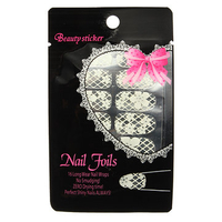 White Lace Flower Design Nail Art Tips Sticker Decal DIY Decoration