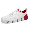 White Plaid Pattern Stripe Lace Up Casual Shoes For Men