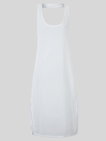 White Sleeveless Halter Split Chiffon Mini Women Sexy Dress