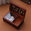 Wind Up Wooden Music Box With Open Gothic Pattern Lid Jewelry Birthday Gift Home Decor