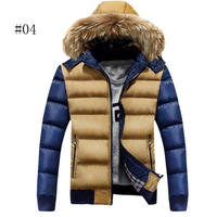 Winter Casual Outdoor Thicken Warm Detachable Hood Jacket for Men