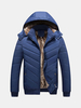 Winter Casual Outdoor Thicken Warm Detachable Hooded Jacket for Men