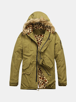 Winter Casual Thicken Detachable Hood Long Jacket for Men
