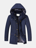 Winter Casual Thicken Warm Multi Pockets Detachable Hood Jacket for Men