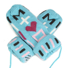 Winter Double Thick Cotten Youth Gloves Cute Chrismas Tree With Rope Mittens