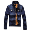 Winter Fashion Korean Style Thicken Warm Slim Fit Denim Jacket For Men
