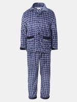 Winter Flannel Thicken Lounge-wear Sleepwear Pajama Sets for Men