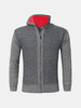 Winter Knitted Woolen Blending Thick Polar Fleece Lining Sweater Cardigans for Men