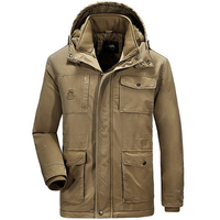 Winter Outdoor Casual Thicken Warm Detachable Hood Jacket for Men