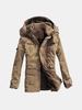 Winter Outdoor Coat Thicken Warm Cotton Padded Hooded Jacket for Men