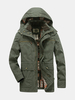 Winter Outdoor Cotton Thicken Multi Pockets Detachable Hood Jacket for Men