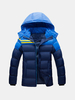 Winter Sport Thicken Duck Down Jacket Contrast Color Detachable Hat Padded Jacket For Men