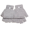Winter Thick Warm Half Finger Flip Mittens Knitted Women Fingerless Gloves