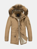 Winter Thicken Warm Slim Multi Pockets Detachable Hood Padded Jacket for Men
