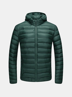 Winter Warm Lightweight Windproof Solid Color Hooded Padded Jacket for Men