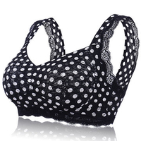 Wireless Breathable Massage Beads Polka Dot Bando Yoga Bras