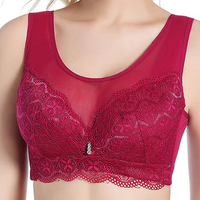 Wireless Mesh Breathable Lace-trim Yoga Sleeping Bras