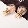 Wishing Double Color Babysbreath Glass Ball Flower Earrings