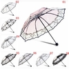 Woem Grace Transparent Umbrella Compact Windproof Black Printing Rain Gear