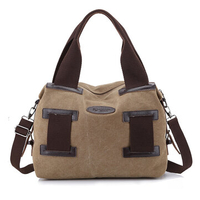 Woman Canvas Handbag Casual Crossbody Bag Shoulder Bag