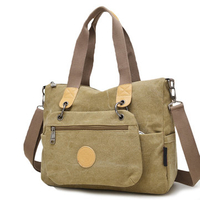 Woman Canvas Leisure Tote Bag Handbag Crossbody Bag Portable Bag