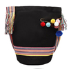 Woman Canvas Rainbow Strap Solid Shoulder Bag Tote Bag Shopping Bag