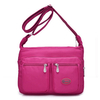 Woman Double Zipper Nylon Crossbody Bag Shoulder Bag Tote Bag