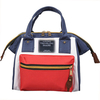 Woman Elegant Patchwork Handbag Canvas Portable Handbag Dual-Use Backpack