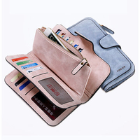 Woman Four Fold Wallet Purse PU Card Bag Multi-Card Slots Phone Bag