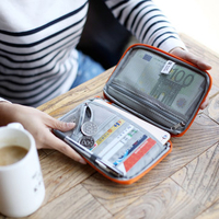 Woman Man Nylon Multifunction Passport Wallet Purse Cosmetic Bag Travel Storage Bag