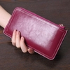 Woman PU Classic Card Bag Zipper Phone Bag Leisure Wallet Purse