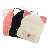 Woman Warm Soft Cat Ear Hat Knit Thick Beanie Cap
