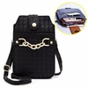 Woman Weaving 6 Inch Phone Wallet Casual Clutches Bags Phone Bag Crossbody Bag