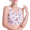 Woman Wireless Full Perfect Coverage Front Keyhole Pure Cotton Yoga Vest Sport Bra
