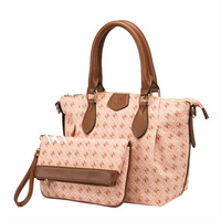 Women 2PCS Casaul Elegant Handbags Ladies Leisure Zipper Crossbody Bags