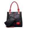 Women 2PCS Letter Print Elegant Handbag Wallet Ladies Casual Crossbody Bag