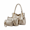 Women 3-set Fox Plaid Leather Crosssbody Bag