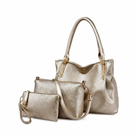 Women 3-set Fox Plaid Leather Crosssbody Bag
