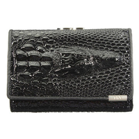 Women 3D Crocodile Grain Short Wallet