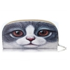 Women 3D Cute Cat Long Wallet Ladies Elegant Animal Print Coins Cards Zipper Holder Purse