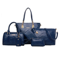 Women 6PCS Elegant Casual Handbag Casual Leisure Crossbody Bag Floral Print Wallet