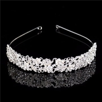 Women Alloy Flower Leaves Headband Models Bride Crown Hair Accessories