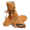 Women Artificial Wool Keep Warm Mid Calf Flat Snow Boots