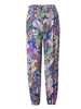 Women Beach Elastic Waist Floral Loose Harem Pants
