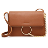 Women Big Metal Ring Lock Crossbody Bag Smartphone Bag