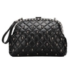 Women Black Skull Crystal Design Clutch Bag