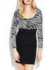 Women Bodycon Leopard Printed Long Sleeve Slim Pencil Dress