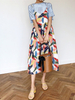 Women Bohemian Spaghetti Strap Floral Printed V-Neck Dresses